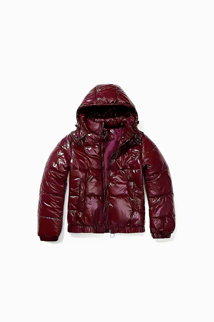 Red Velvet Puffer Jacket