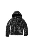 Black velvet puffer Jacket